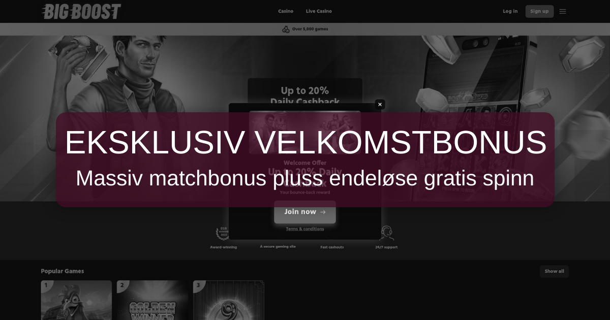 Bigboost Casino - Offisiell Side i Norge
